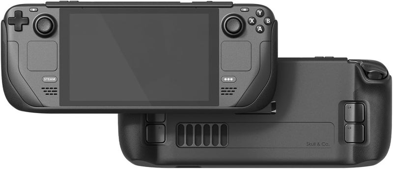 Skull & Co. GripCase SD for Steam Deck: A Soft Protective Case with Textured Grips Full Protection and Stand, Shock-Absorption Non-Slip and Anti-Scratch Cover Design - Black - Image 1